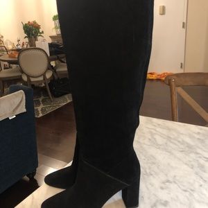 Bananna Republic Black Suede Boots Size 6